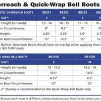 Professional Choice Bell Boots Size Chart