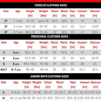 Puma Infant Clothing Size Chart