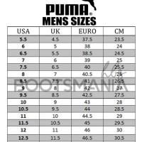 Puma Mens Size Chart Cm