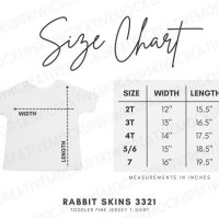 Rabbit Skins Shirts Size Chart