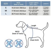 Rabbitgoo Front Range Dog Harness Size Chart