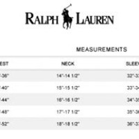 Ralph Lauren Polo Custom Fit Size Chart