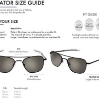 Ray Ban Aviator Size Chart India