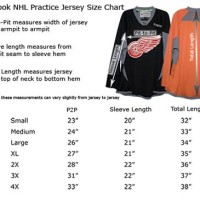 Reebok Hockey Jersey Size Chart Youth