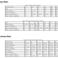 Reebok Vs Nike Nfl Jersey Size Chart