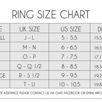 Ring Size Chart Uk To Us