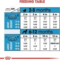 Royal Canin Medium Puppy Feeding Chart