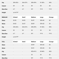 Rustic Ridge Clothing Size Chart