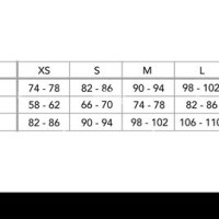 S M L Xl Size Chart Mens