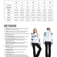 Salomon Ski Clothing Size Chart