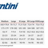 Santini Cycling Clothing Size Chart