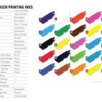 Screen Printing Colour Chart