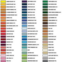 Screen Printing Ink Color Chart