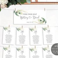 Seating Chart Template Wedding Etsy