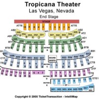 Seating Chart Tropicana Showroom Las Vegas