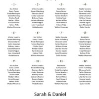 Seating Chart Wedding Template Word