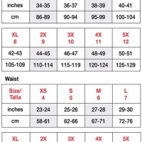 Sel Underwear Size Chart