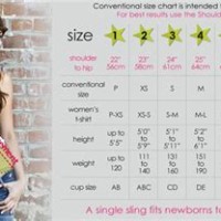 Seven Slings Size Chart