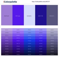 Shades Of Blue Purple Color Chart