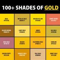 Shades Of Gold Color Chart