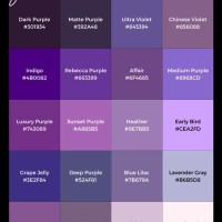 Shades Of Purple Chart