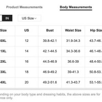 Shein Plus Size Chart Us