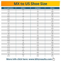 Shoe Size Chart Mexico Vs Usa