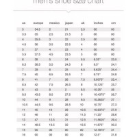 Shoe Size Chart Mm