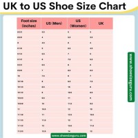 Shoe Size Chart Uk Versus Us