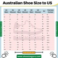 Shoe Size Chart Us To Australian