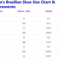 Shoe Size Conversion Chart Brazil To Us