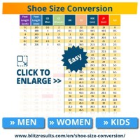 Shoe Size Conversion Chart Cm