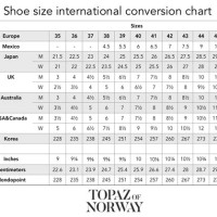 Shoe Size International Conversion Chart Men S