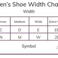 Shoe Size Width Chart Letters