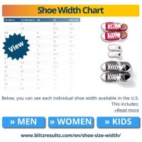 Shoe Width Chart 2e