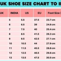 Shoes Size Chart India Vs Uk Us