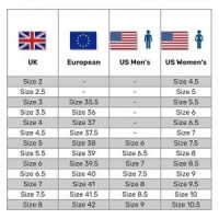 Shoes Size Chart Uk Us Eu