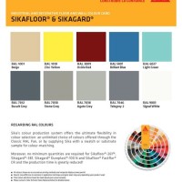 Sika Epoxy Flooring Color Chart