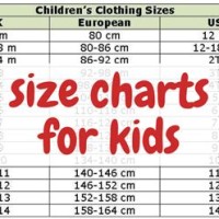 Size Chart For Kids