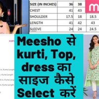 Size Chart For Women In Meesho