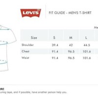 Size Chart Levis Shirt