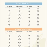 Size Conversion Chart Womens To Mens Shoes