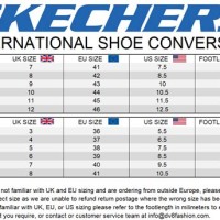 Skechers Men S Shoe Size Chart Cm