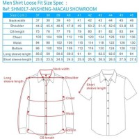 Slim Fit Shirt Size Chart Uk