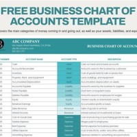 Small Business Chart Of Accounts Template Excel