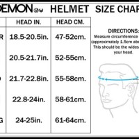 Snowboard Helmet Size Chart