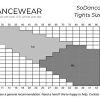 So Danca Tights Size Chart