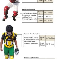 Softball Catchers Gear Size Chart