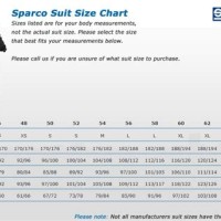 Sparco Race Suit Size Chart