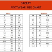 Sperry Sneakers Size Chart